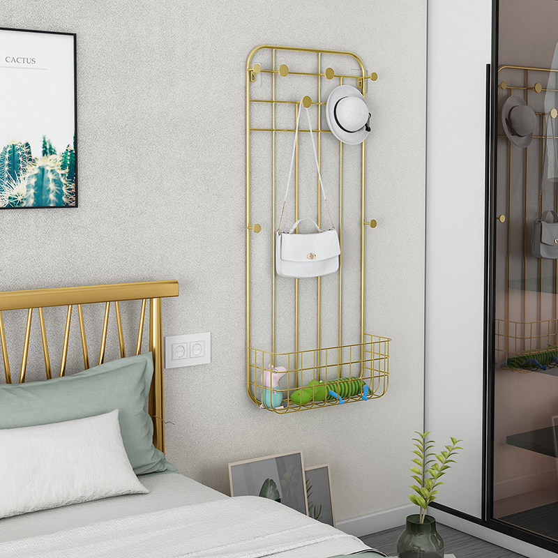 Northern Europe Iron art Punch holes Wall hanging Shelf bedroom small-scale simple and easy coat hanger Bedside Storage rack wall Coat rackin the Residential furniture , Shelf , Coat Rack  category - from Buy2taobao.com to provide professional Taobao agent buy service