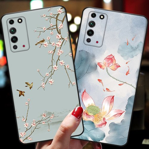 华为全包镜头带挂绳指环手机壳