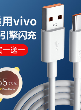 能适Typec数据线适用vivo闪充X27X30x50x60x70pro双引擎s9充电线x21iqoo8neo5快充S10专用S12手机S15安卓nex3