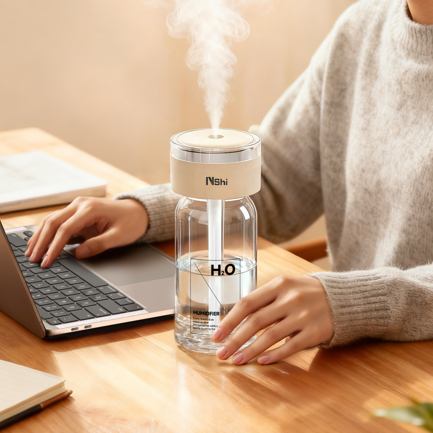 能适2025新款空气加湿器家用静音卧室小型客厅大喷雾孕妇婴儿便携