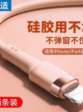 能适数据线适用苹果iPhone ipad14充电线12器8plus手机USB快充XR快速7车载11promax加长2米13平板lighting