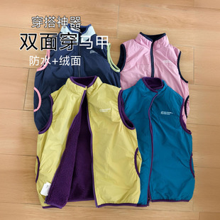 小软壳宝宝轻户外马甲男童抓绒马夹婴儿a类夹棉背心儿童马甲秋冬