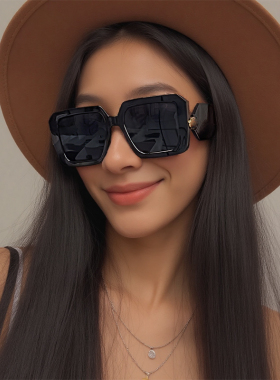 时尚ins风网红墨镜女大脸显瘦高级感拍照凹造型防紫外线韩版街拍