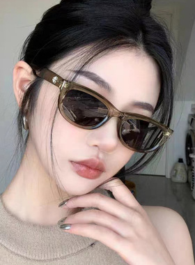 眼镜女韩版潮太阳镜2024年新款gm墨镜网红渐变色ins风显脸小眼睛