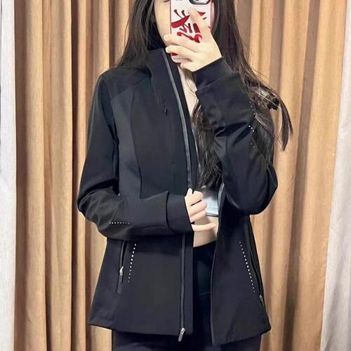 软壳冲锋衣瑜伽服运动风夹克外套