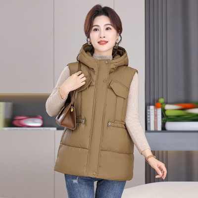 加厚棉马夹冬季羽绒棉坎肩外套女