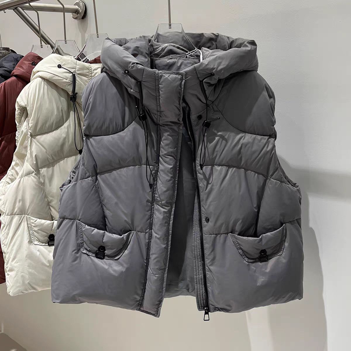 加厚短款背心宽松大码女装外套潮