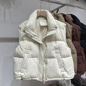 羽绒棉马甲女2025秋冬季 小个子立领外搭背心马夹外套 短款 新款 韩版