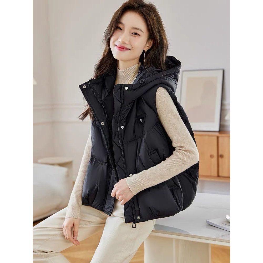 保暖棉服马甲坎肩外套2026春秋大码女装连帽坎肩宽松休闲短款马夹,女装/女士精品,马夹,淘宝优惠券,粉丝福利购,淘宝优惠卷