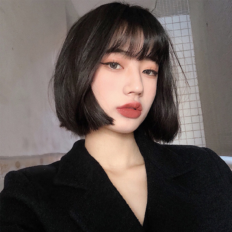 假发女短发网红圆脸锁骨发韩式发型波波头时尚女短卷发自然全头套|msdalam kategori Penjagaan rambut/rambut palsu, rambut palsu, rambut palsu seluruh - dari Buy2taobao.com untuk memberikan perkhidmatan ejen Taobao profesional membeli