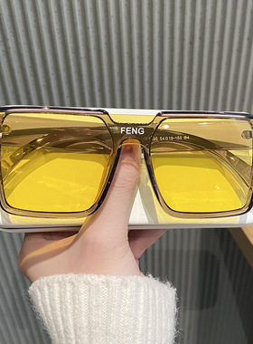 网红连体大框防风墨镜女复古