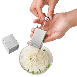 厨房盘饰304不锈钢菊豆腐刀模具文思豆腐切丝刀酒店创意花菜神器
