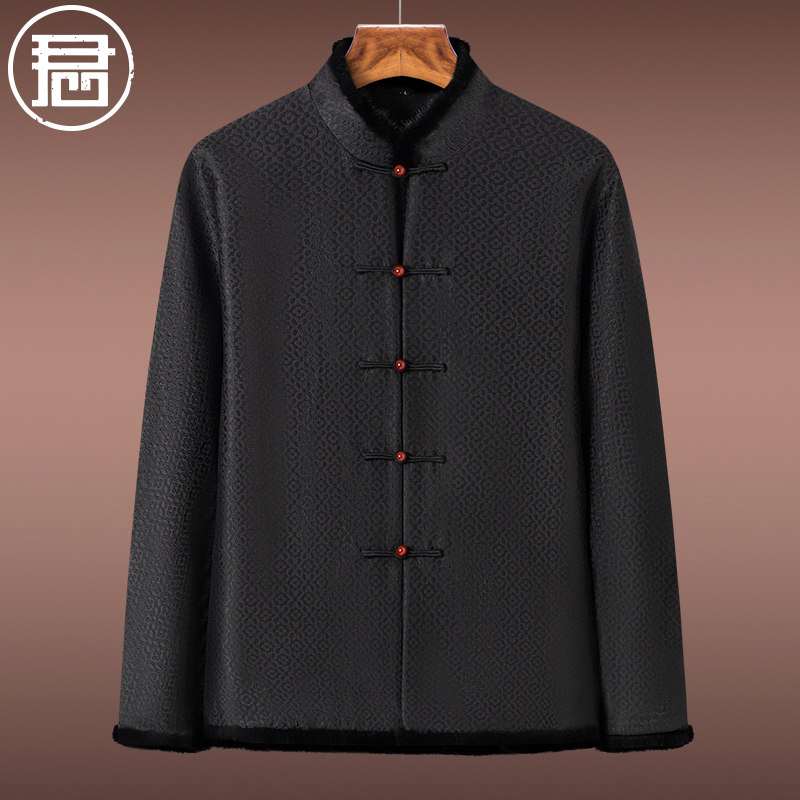 高端宋锦香云纱男装唐装冬季棉衣外套中式连袖棉服国风真丝厚棉袄,男装,唐装,淘宝优惠券,粉丝福利购,淘宝优惠卷