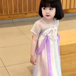 汉服女童夏季2026新款儿童古风仙气公主连衣裙小女孩薄款古装裙子