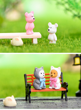 可爱动物PVC玩偶创意微景观摆件