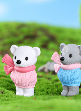 超萌动物PVC玩偶烘焙蛋糕装饰品