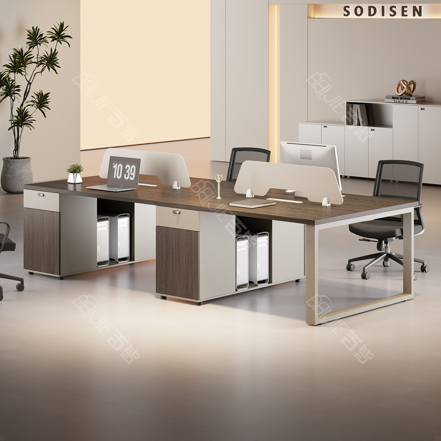 职员办公桌员工位4人位6人工位现代简约办公电脑桌挡板卡座钢架脚,商业/办公家具,组合/屏风工作位,淘宝优惠券,粉丝福利购,淘宝优惠卷