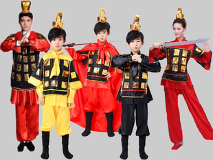 古代盔甲兵马俑士兵花木兰将军战袍满江红朗诵舞台话戏剧表演服装