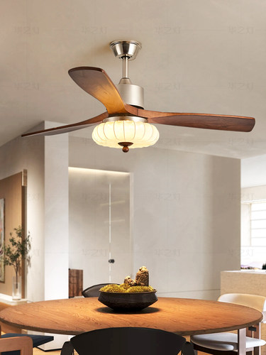 高端大气风扇灯，古董风格覆古2025新电风扇吊灯客厅，卧室和餐厅