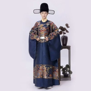 斜塘衣庄 玉麒麟 男款汉服明制织金妆花圆领袍套装婚服情侣款国风