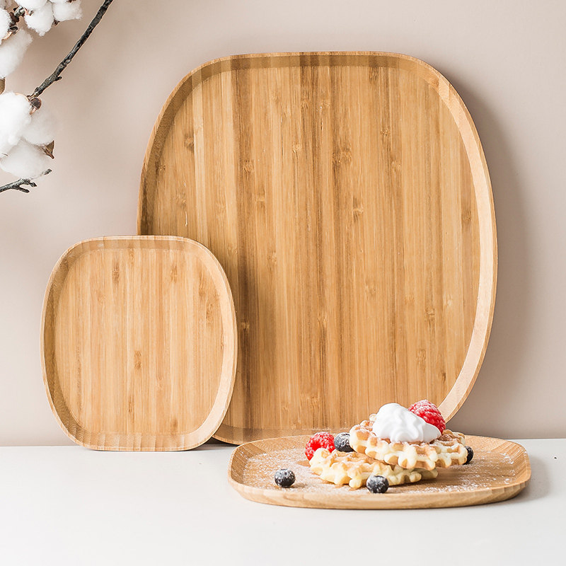 Japanese tray large wooden tableware household beech tea cup