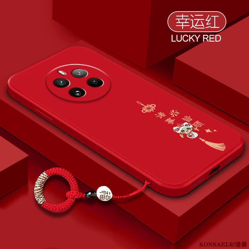 适用realme真我12手机壳蛇年平安喜乐13pro+液态硅胶opporealme镜头全包realme11真我10高级感10pro+十保护套