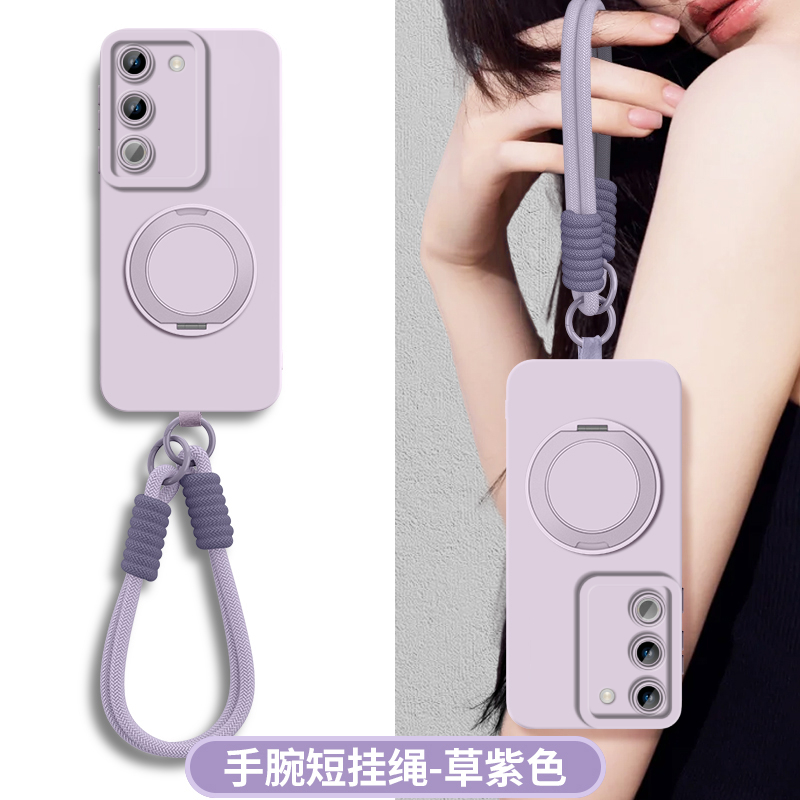 适用vivoS17手机壳S17Pro新款S17t液态硅胶vivo保护套viv0全包防摔带挂绳s17支点壳带支架曲屏系列磁吸外壳后