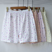 裤 四角短裤 衩 纯棉高腰宽松奶奶老人全棉加大码 中老年妈妈平角内裤