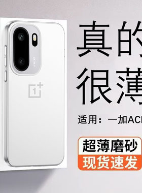 真诺适用于一加ace6手机壳超薄磨砂1+ace6pro保护套oneplus ace6新款pp不沾指纹透明防摔男女裸机手感