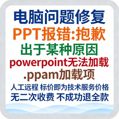 PPT报错抱歉，出于某种原因，powerpoint无法加载.ppam加载项