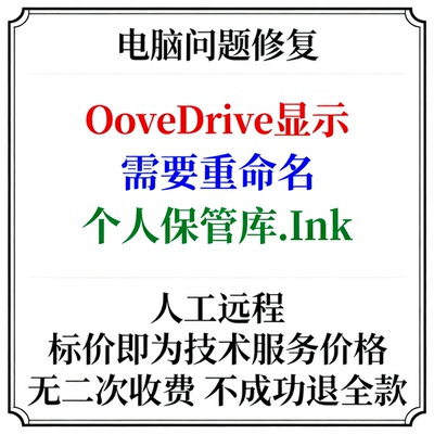 OneDrive显示需要重命名“个人保管库.Ink”