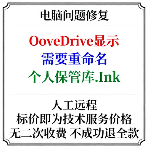 OneDrive显示需要重命名“个人保管库.Ink”