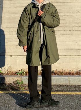 日系冬季复古加厚棉衣外套中长款风衣男韩版百搭ins潮宽松棉大衣