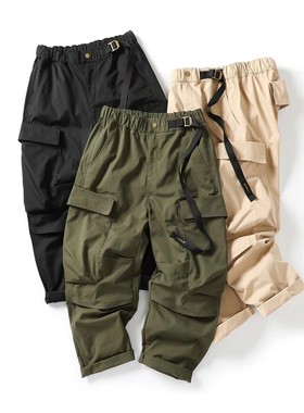 日系工装潮牌多口袋工装裤男宽松休闲裤 CityBoy户外机能面包裤子