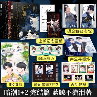 正版 暗潮1+2完结篇 共2册 实力作家蓝鲸不流泪精彩绝伦的刑侦悬疑都市双男主强强小说实体书网络原名《穿山》 青春悬疑小说