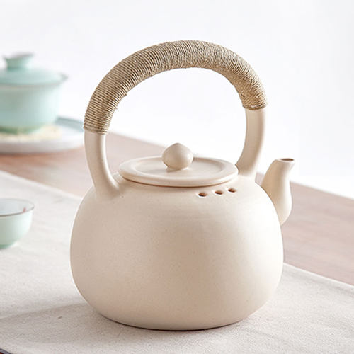 陶瓷泡茶提梁明火大容量烧水壶