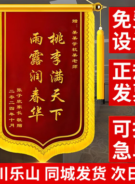 四川乐山锦旗定制定做制作感谢老师民警月嫂医生医护人员妇产科
