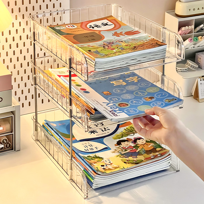 书架桌面收纳盒书本整理架神器文件学生学习桌儿童书桌置物架