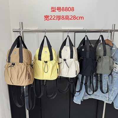 双肩包女2025小型轻量化轻便尼龙布包单肩高颜值上班通勤斜挎包