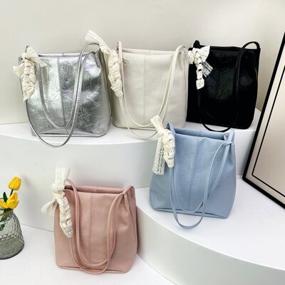 时尚大容量包包女2025新款休闲洋气百搭通勤单肩包学生上课托特