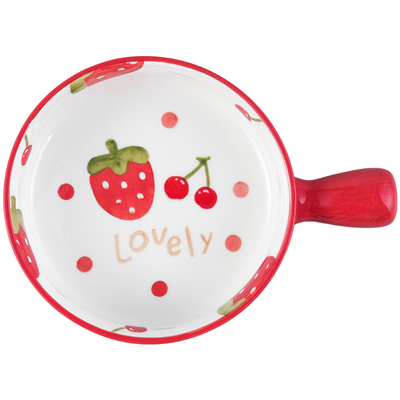 陶瓷手柄碗家用2025新款水果烤碗盘子早餐沙拉泡面碗网红餐具单个