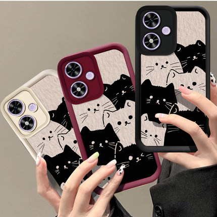 线条猫咪适用荣耀magic8手机壳Magic7pro天眼阶梯mgaic6por全包防摔新款保护套魔术8液态硅胶软外壳男女honor