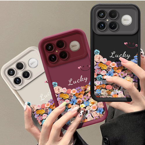 lucky鲜花适用红米note15pro+手机壳redmi14小米redminote13十12Turbo新款11/10保护套外壳12T男11T女Tpro/C