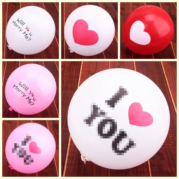 爱心气球 iloveyou 儿童玩具布置气球 婚庆求婚气球 生日派对气球