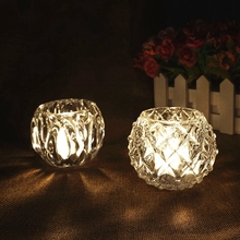 蜡烛台欧式水晶创意浪漫玻璃杯烛光晚餐婚庆生日酒吧摆件家居装饰