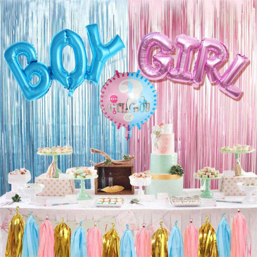 boyorgirl性别揭示气球装饰品