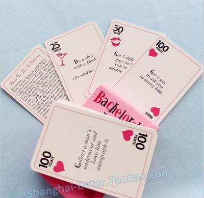 创意游戏纸牌bachelorette用品