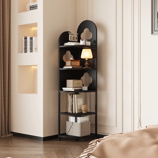 法式中古风轻奢高级感转角置物架角落收纳置物柜墙角三角柜转角柜