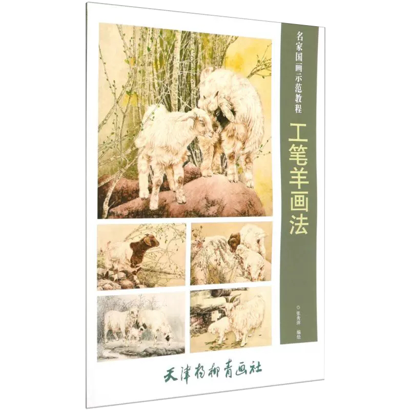 名家国画示范教程 张秀萍编绘 工笔动物细解写意羊画法教程 画羊白描
