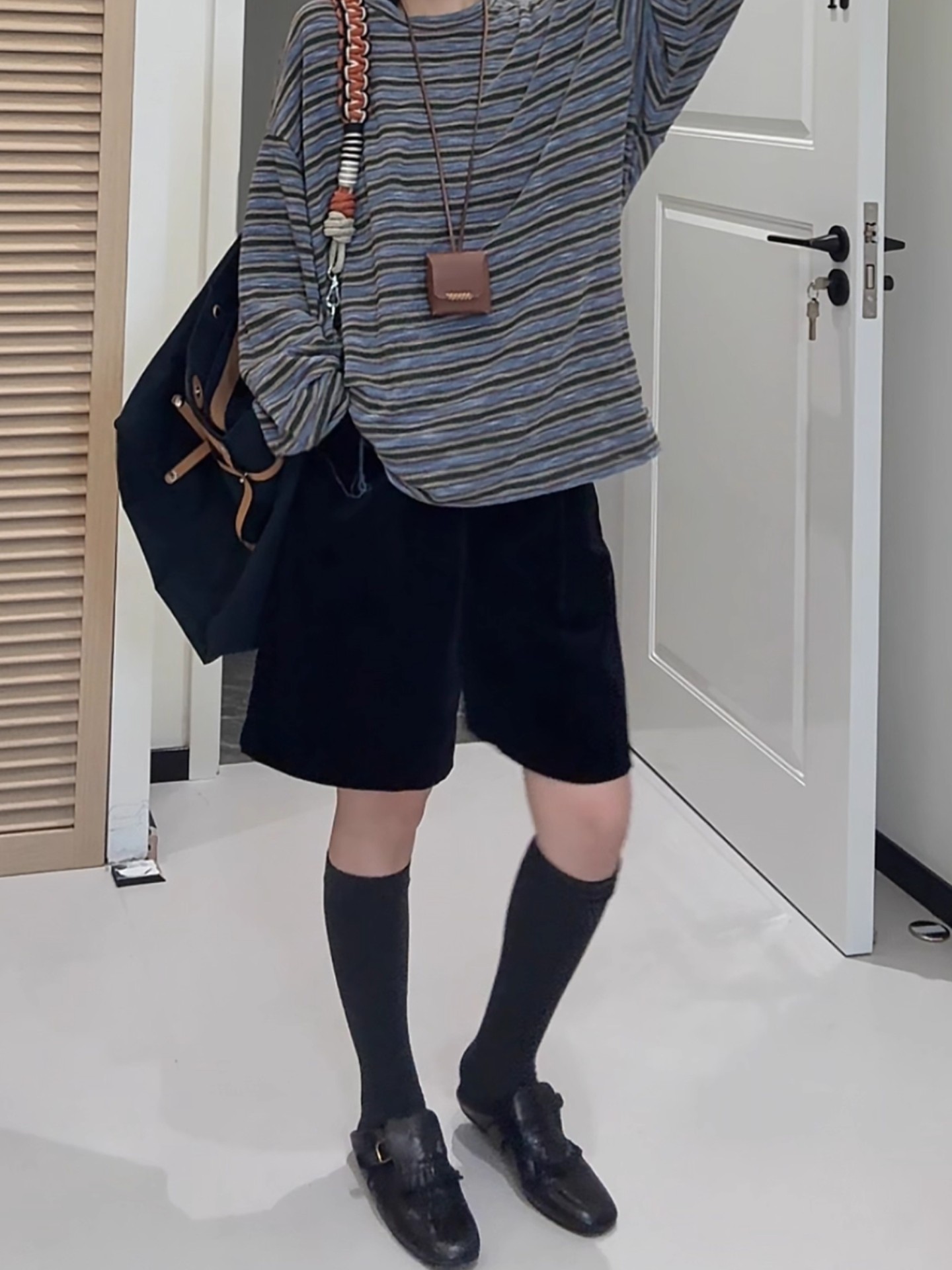 Black Corduroy shorts Women's Autumn New arrival Work Clothing Loose Slim Looking Plus size Loose-Fit Easiest for match Chenille Loose pants